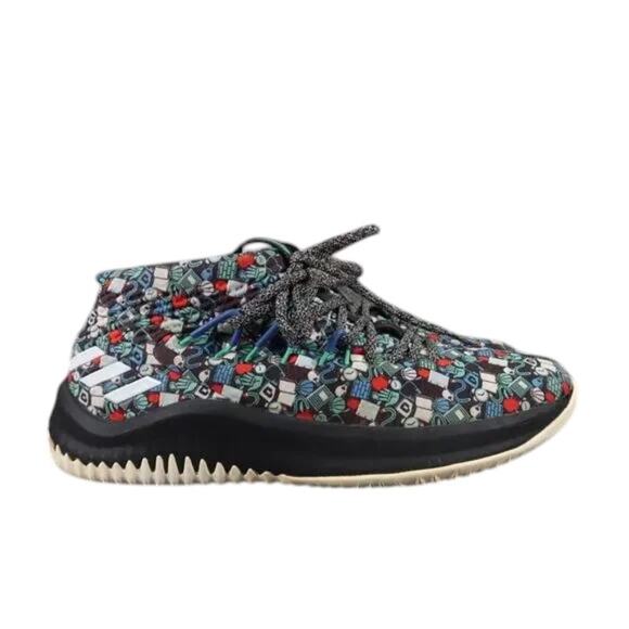 Adidas Shoes Mens 7.5 Sneakers Basketball Dame 4 Camp Athletic Active Mid Print - Picture 1 of 16